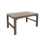 Masă de grădină Curver Lyon cappuccino, efect ratan, pliabilă, 116x71 cm