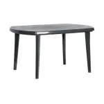 Masă de grădină Curver Elise din plastic, grafit, pentru 6 persoane