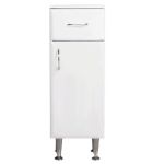 Dulap baie Leziter Bianca Plus 30, alb lucios, dreapta, cu ușă și sertar