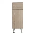 Dulap baie Leziter Bianca Plus 30, 1 ușă + 1 sertar, stejar Sonoma, dreapta