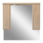 Dulap de baie suspendat cu oglindă Leziter Nerva 105, stejar Sonoma