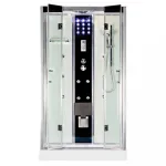 Cabină de duș cu hidromasaj Kerra Toulouse 80x120 cm, dreptunghiulară, albă