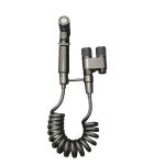 Robinet duș igienic tip bidet Leziter Azure, inox 304, gri, furtun 2 m