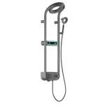 Set duș digital Leziter Tropic cu baterie termostatică și afișaj, gri