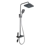 Set duș multifuncțional Leziter Eliz grafit cu ploaie, duș manual și bideu