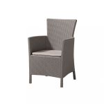 Curver Scaun de grădină Iowa, culoare cappuccino, cu pernă nisip