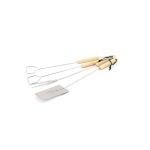 Set accesorii pentru grătar Mirpol AE182 din oțel cromat, 3 piese, 35,5 cm