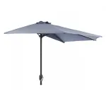 Umbrelă de soare semicirculară pentru grădină Falkon, grafit, 270 cm, cu manivelă
