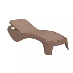 Șezlong Curver Atlantic cappuccino, ratan sintetic, spătar reglabil 4 poziții