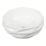 Chiuvetă pe blat Kerra KR-01 din ceramică albă, rotundă Ø40 cm, NanoSeal