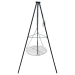 Grătar suspendat din oțel cu trepied Mirpol MIR-HP48, grilă 51 cm, reglaj pe lanț