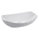 Lavoar ceramic pe blat Kerra KR-901, alb, design rotunjit 56,5×40,5 cm
