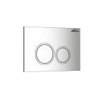 Buton clapetă WC Leziter Roya 082, crom, dublă comandă, 246 x 165 mm