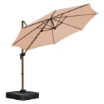 Parasol de grădină Mirpol Roma D bej, 300 cm, cu manivelă și funcție de înclinare