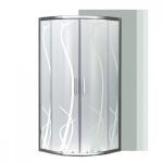 Cabină de duș curbată Leziter Spirit Bamboo 90x90x180 cm, fără cădiță