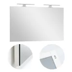 Oglindă de baie Leziter Cube 100, 100x60 cm, montaj pe perete