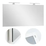 Oglindă de baie Leziter Cube 120, 120x60 cm, montaj pe perete, design clasic