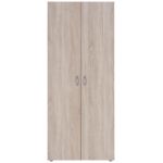 Dulap Leziter Family 74x182 cm, stejar sonoma, cu 2 usi si bara umerase