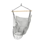 Scaun hamac suspendat Leziter Puerto gri 130x100 cm, cu perne incluse