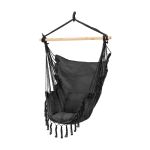 Scaun hamac suspendat Leziter Puerto negru, 130x100 cm, perne incluse