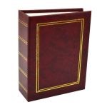 Album foto tip carte 13x18, pentru 100 fotografii, coperta visiniu eleganta