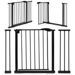 Poartă de siguranță Homelux 74-105 cm pentru scări și uși, metal negru