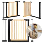 Poartă de siguranță pentru scări și uși Homelux 74–100 cm, metal și lemn