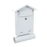 Cutie postala, cu loc pentru ziar, alb, format B6, 23x7x37.5 cm, Damech GartenVIP DiyLine