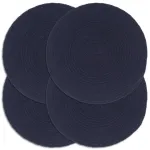 Naproane, 4 buc., bleumarin, 38 cm, rotund, simplu, bumbac  GartenMobel Dekor