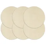 Naproane, 6 buc., natural, 38 cm, bumbac, rotund  GartenMobel Dekor