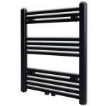 Radiator port-prosop încălzire centrală baie drept negru 600 x 764 mm GartenMobel Dekor