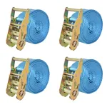 Chingi fixare cu clichet, 4 buc, albastru, 2 tone, 6 m x 38 mm GartenMobel Dekor