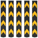 Colțare protectoae reflectorizante, 5 buc., cauciuc, 80 cm  GartenMobel Dekor