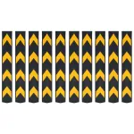 Colțare reflectorizante, 10 buc, cauciuc, 80 cm  GartenMobel Dekor