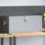 Cutie din aluminiu, 76,5 x 26,5 x 33 cm, argintiu GartenMobel Dekor