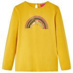 Tricou pentru copii cu mâneci lungi, ocru, 104 GartenMobel Dekor