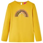 Tricou pentru copii cu mâneci lungi, ocru, 104 GartenMobel Dekor