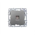 Priză UTP RJ45 Leziter Nova, modul încastrat, gri, pentru cablu Cat5e