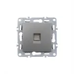 Priză UTP RJ45 Leziter Nova, modul încastrat, gri, pentru cablu Cat5e