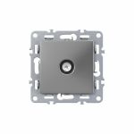 Priză TV coaxială Leziter Nova, soclu gri, montaj încastrat