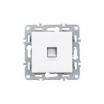 Priză UTP RJ45 Leziter Nova, alb, modul încastrat fără ramă