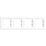 Rama orizontala Leziter Nova, 4 posturi, alb, 83x300 mm