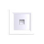 Priză UTP RJ45 Leziter Nova cu cadru alb, montaj îngropat, IP20