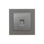 Priză rețea Leziter Nova UTP RJ45 (8P8C) cu cadru gri, IP20