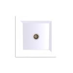 Priză TV RF Leziter Nova cu cadru alb, montaj îngropat, IP20