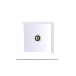 Priză TV RF Leziter Nova cu cadru alb, montaj îngropat, IP20