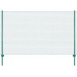Gard din plasă de sârmă cu stâlpi, verde, 25 x 1,5 m, oțel GartenMobel Dekor