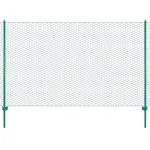 Gard din plasă de sârmă cu stâlpi, verde, 25 x 2 m, oțel GartenMobel Dekor