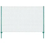 Gard din plasă de sârmă cu stâlpi, verde, 25 x 2 m, oțel GartenMobel Dekor