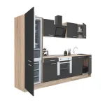 Mobilă de bucătărie Leziter Yorki 270 cm, stejar sonoma și antracit satinat